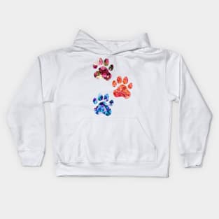 Rose Paw Print Trio Kids Hoodie